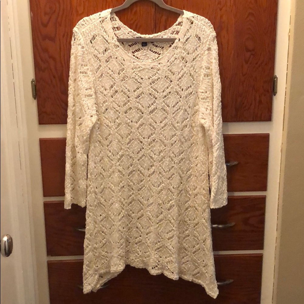 White crochet tunic